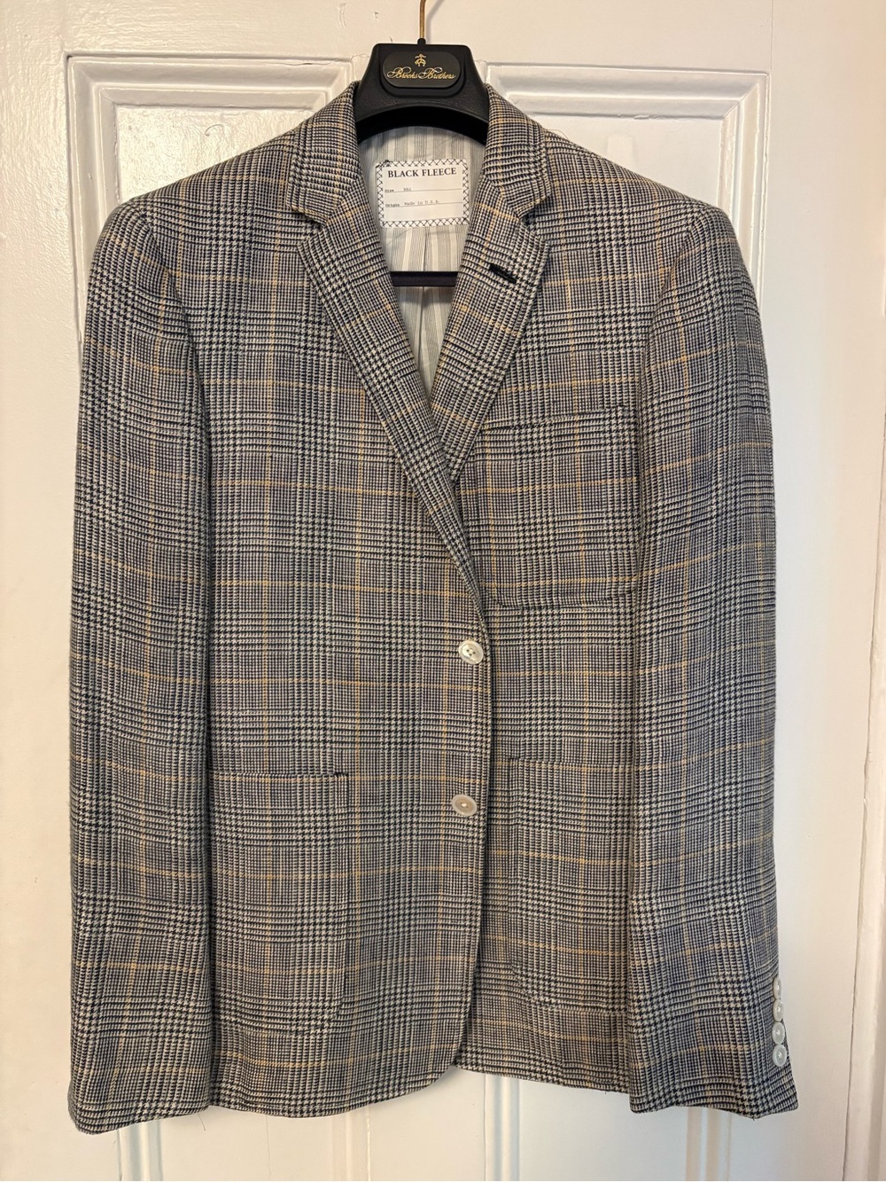 Men’s Brooks Brothers Black Fleece by Thom Browne Silk-Linen Plaid Sport Coat